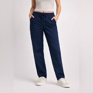 $40 NWT Retail FarWest Navy Straight Leg Pants XXL Drawstring Casual Lounge